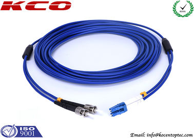Anti Rodent Fiber Optic Patch Cord Single Mode , ST To LC Armored Fiber Patch Cable