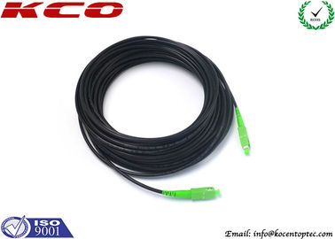 Outdoor Exterior SC / APC Fiber Optic Patch Cord With Black 3.5mm Diameter PE Sheath Cable