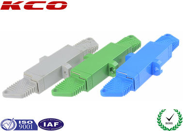 Green E2000 Fiber Optic Adapter , E2000/APC Adapter SM High Reliability