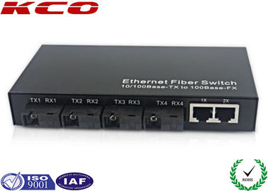 Mono Mode Fiber optic Media Converter Ethernet To Fiber Bandwidth Control