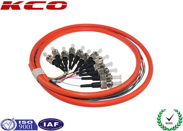 ST multimode OM2 multifibers fanout fiber optic pigtails 12 cores fibers 3m