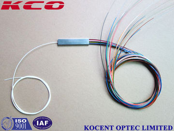 Mini Tube Blockless Type Fiber Optic PLC Splitter 1x16 2x16 0.9mm Pigtail diameter