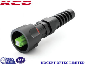 Black SC/APC Single Mode Single Fiber Optical Patch Cable 7.0mm LSZH PE PVC