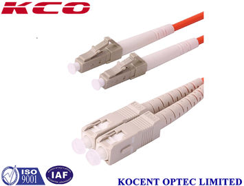 PVC LSZH 1.0m Fiber Optic Patch Cord MM  DX LC/UPC-SC/UPC 3.0mm