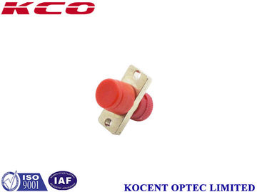 Red Fiber Optic Adapter FC Metallic , Oblong With Flange Simplex