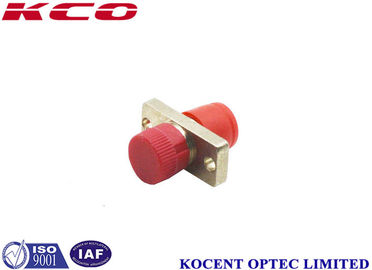 Red Fiber Optic Adapter FC Metallic , Oblong With Flange Simplex