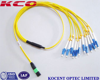 MPO/APC to LC 8 Fiber 12 Core Fan Out Kits Fiber Optics SM G657A 10M 15M 20M PVC LSZH FTTH 100G