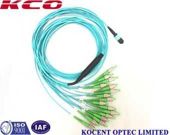 MTP APC to LC / MPO MTP Trunk Patch Cord Jumper Cable 1260~1650nm Wave Length Apply For CATV