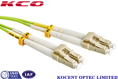LC-LC Duplex Multimode Fiber Optic Patch Cord 0.35dB Insertion Loss With Different Length