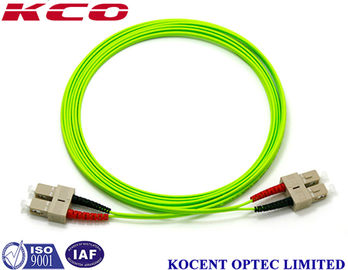 SC OM5 100G Duplex Simplex Fiber Optic Patch Cord PVC/LSZH Cover Long Lifespan