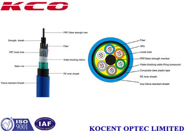 Flame - Retardant Optical Fiber Cable , Water - Resistant Stranded Loose Tube 96 Core