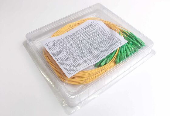  SMF G657A1 PLC fiber optic splitter 1*8 1x8 1:8 SCAPC connector 2.0mm 1.0m for FTTH