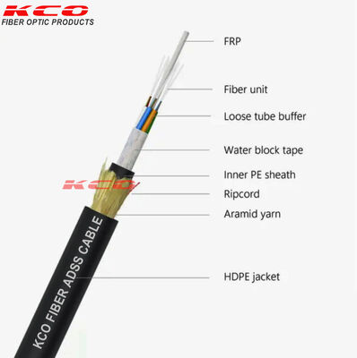 500M Span Double PE Sheath Water-proof ADSS Fiber Optic Cable for All-Dielectric Self-Supporting Aerial Outdoor Networks