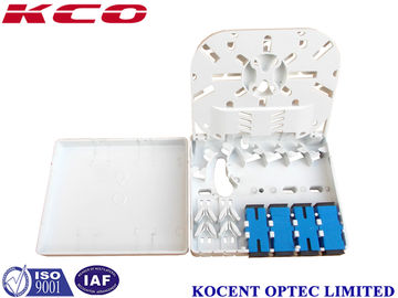 Wall Mount Socket Fiber Optic Terminal Box 4 Core ABS/PC Material 0.15dB Insertion Loss