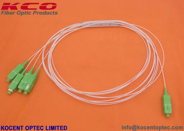 High Stability Blockless Fiber Optic Splitter PLC 0.9mm 1.0m 1.5m 2.0m LSZH SC/APC 1x4