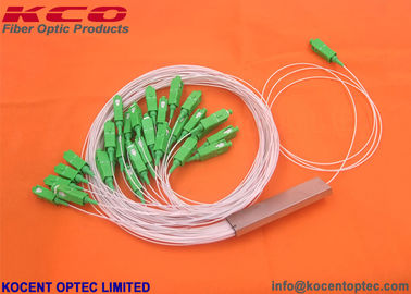 1x32 PLC Fiber Optic Splitter Mini 0.9mm 1.0m Pigtail SC/APC For Splitter Box Closure
