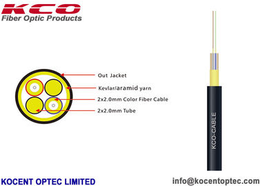 High Tensile GJYFJH Non Armored Tachtical Field Fiber Optic Cable TPU LSZH Material 7.0mm