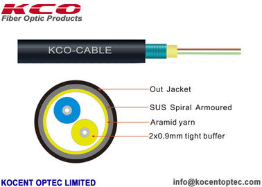 2 Fiber 4 Core TPU LSZH Armored Field Fiber Optic Cable FTTA 4.8mm TPU NFRP