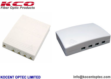 4 Port 4 Core Indoor Fiber Optic Termination Box with ABS+PC Material for FTTx Network System