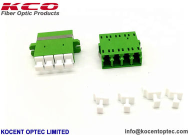 LC / APC Quad Fiber Optic Adapter Coupler Insertion Loss 0.2dB Plastic Material