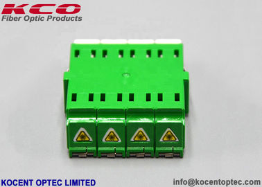 Quad LC APC Shutter Optical Fiber Adapter Singlemode LC Coupler For FTTH