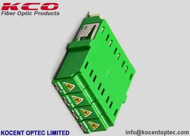 Quad LC APC Shutter Optical Fiber Adapter Singlemode LC Coupler For FTTH