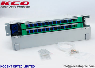 Steel 24FO Fiber Optic Distribution Box 24 Core 19'' Fiber Terminal Patch Panel