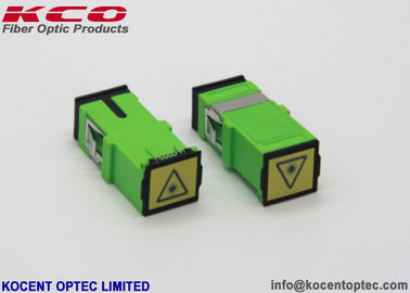 SC/APC Auto-shutter Non Flange Fiber Optic Adapter Singlemode Plastic Material