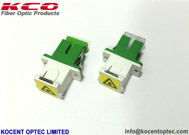 SC/APC Auto-shutter Non Flange Fiber Optic Adapter Singlemode Plastic Material