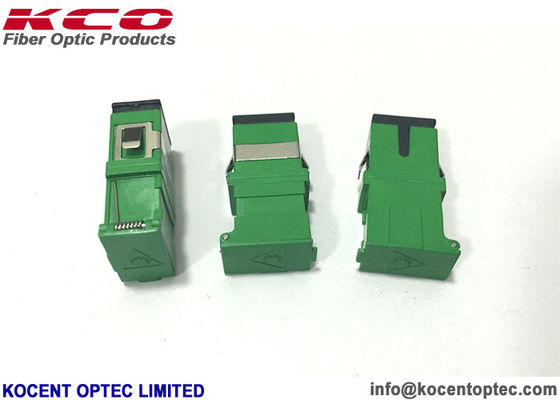 Auto Shut SCA Fiber Optic Adapter 4 Cores SC APC Green Coupler