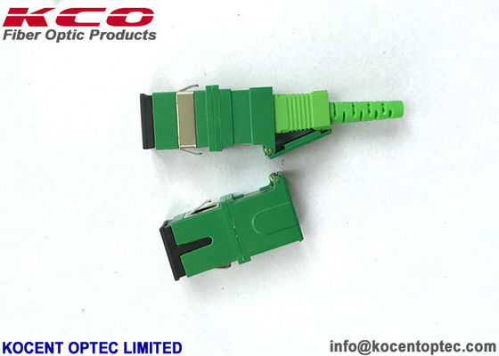 Auto Shut SCA Fiber Optic Adapter 4 Cores SC APC Green Coupler