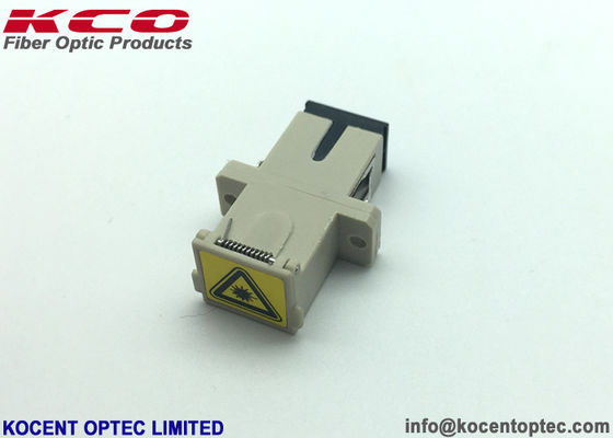 SC Multimode Beige Fiber Optical Adapter Automatic Shutter Dusty Cap Coupler OM1 OM2 OM3 OM4 OM5