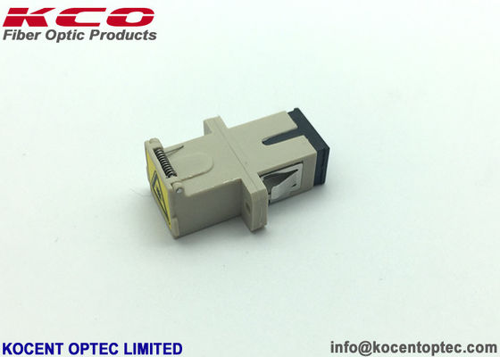 SC Multimode Beige Fiber Optical Adapter Automatic Shutter Dusty Cap Coupler OM1 OM2 OM3 OM4 OM5