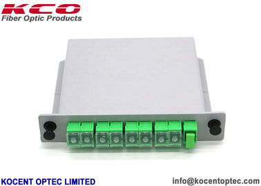 Green 1*8 Fiber Optic Splitter 1x8 LGX PLC Splitter For Rack Mountable Terminal Box