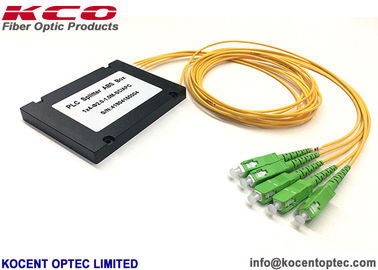 Small Size 1x4 Fiber Optical Splitter Modular SC APC Connector 2.0mm High Reliability