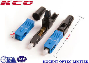 SC/UPC Fiber Optic Fast Connector , Field Assembly Connector 0.2dB Insertion Loss