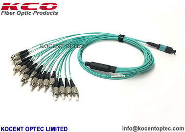 Elite MPO 16core FC/UPC Optical Fiber Patch Cord OM4 50/125 Aqua LSZH 16 Fiber