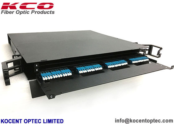 LC/APC 1U 144cores Optica Fibra MPO MTP Rack Mount Patch Panel