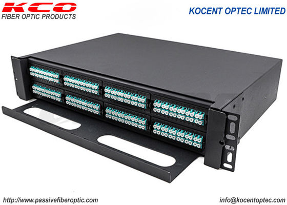 19 Inch 2U MPO Patch Panel 192 Core MTP Rack Mount ODF LC Duplex