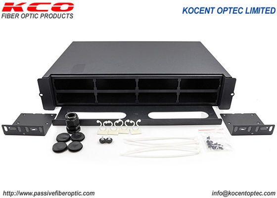 19 Inch 2U MPO Patch Panel with 192 Core Capacity and Rack Mount Design for LC Duplex Connectivity