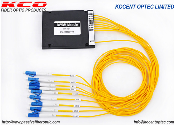 Optical Fiber Mux Demux DWDM 8 Channel LC UPC ITU Channel Passive