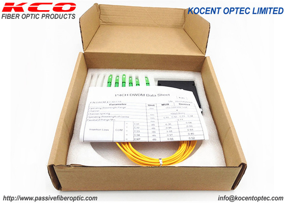 5CH Mux Demux Optical Fiber DWDM 2.0mm SC APC Connector 200G