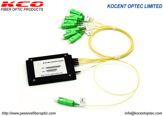 8CH Mux Passive Optical DWDM SC APC Connector 100G For CATV Networks