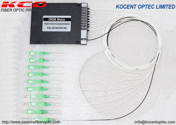 Dense Wavelength Division Multiplexing ABS Box 9CH Fiber Optic DWDM SC APC Connector Single Mode For FTTx