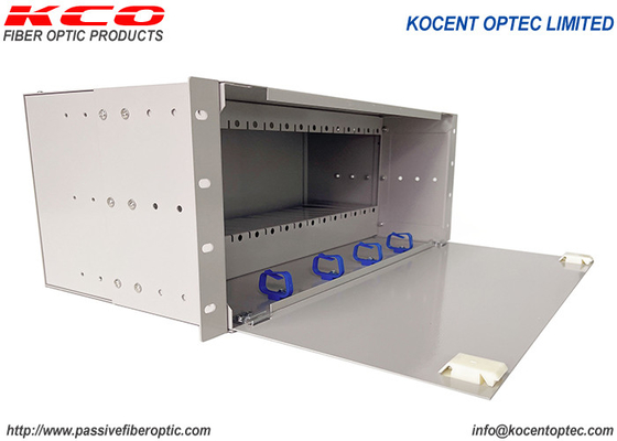 PON FTTH FTTX 19'' 4U Fiber Optic PLC Splitter 14slots 16slots Chassic ODF Patch Panel