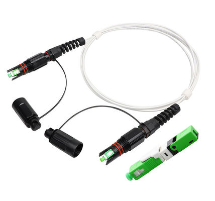 IP68 Waterproof Fiber Optic Fast Connector SC APC for G652 G657 FTTH Outdoor Applications