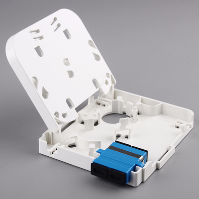 Wallmount 2 Cores SC Duplex Fiber Optic Outlet FTTH Optical Terminal Face Plate Socket